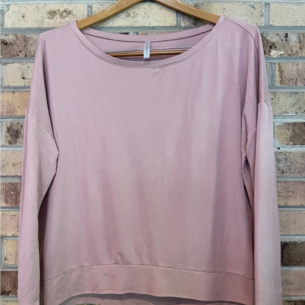 Fabletics Pink Long Sleeve Sweatshirt